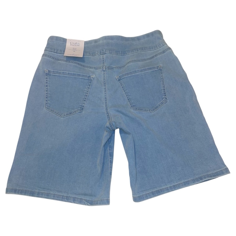 Croft & Barrow Women’s Shorts Sz 10A Mid Rise Pull On Stretchy Denim Slimming - Picture 2 of 9